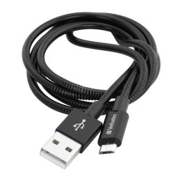 Kabel Verbatim micro USB-B(M) - USB-A(M) 1m czarny Verbatim