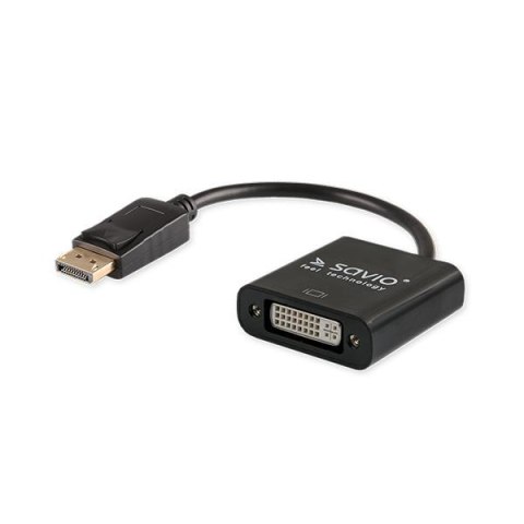 Kabel adapter Savio CL-90/B DisplayPort M - VGA F worek Savio Kabel adapter Savio CL-90/B DisplayPort M - VGA F worek Savio