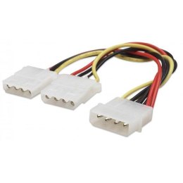 Kabel adapter zasilania Manhattan Molex 2x5,25, 0,2m Manhattan