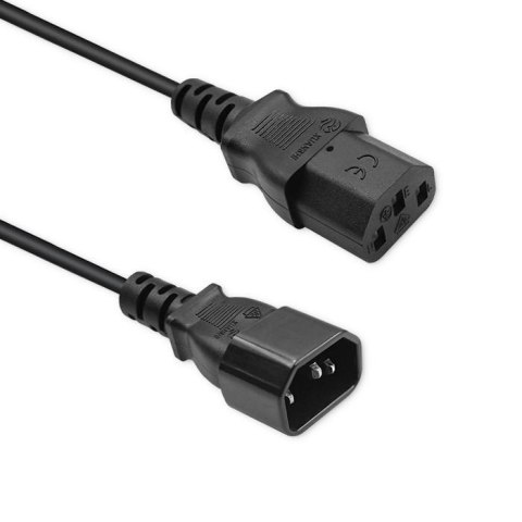 Kabel zasilający Qoltec IEC C13/C14 | 3x1.5mm2 | 1.8m Qoltec