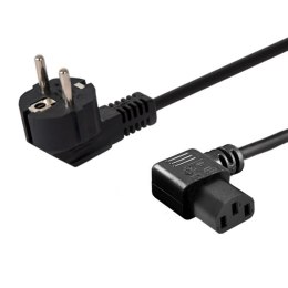 Kabel zasilający Savio CL-115 IEC C13 kątowy - C/F Schuko kątowy 1,2 M Savio