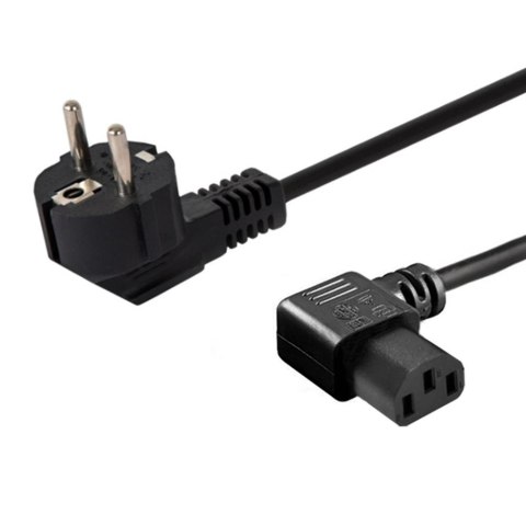 Kabel zasilający Savio CL-115 IEC C13 kątowy - C/F Schuko kątowy 1,2 M Savio