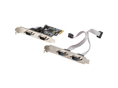 Karta Lanberg PCI Express -> COM 9Pin x4 + śledzie low profile LANBERG Karta Lanberg PCI Express -> COM 9Pin x4 + śledzie low profile LANBERG