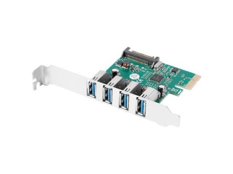Karta Lanberg PCI Express -> USB 3.1 Gen1 4-port + śledź low profile LANBERG