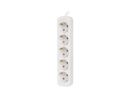 Listwa przedłużacz Lanberg 3m biała 5x 230V Schuko, kabel wykonany z pełnej miedzi LANBERG
