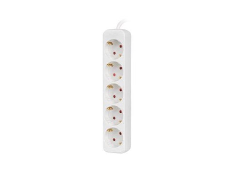 Listwa przedłużacz Lanberg 3m biała 5x 230V Schuko, kabel wykonany z pełnej miedzi LANBERG