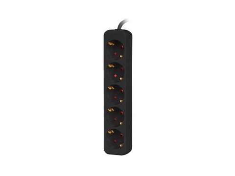 Listwa przedłużacz Lanberg 3m czarna 5x 230V Schuko, kabel wykonany z pełnej miedzi LANBERG Listwa przedłużacz Lanberg 3m czarna 5x 230V Schuko, kabel wykonany z pełnej miedzi LANBERG