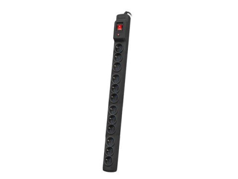 Listwa zasilająca Armac Multi M12/10A Rack 3m 12xPL, montaż pionowy, czarna ARMAC
