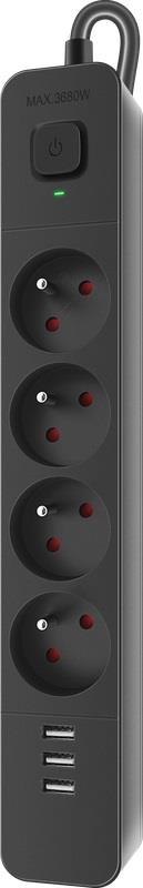 Listwa zasilająca Defender SFS 135 5 m, 4 gniazda, 3x USB Defender