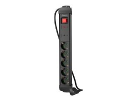 Listwa zasilająca Lanberg SP1 3m 5x 230V Schuko czarna LANBERG
