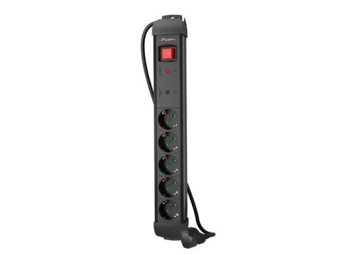 Listwa zasilająca Lanberg SP1 3m 5x 230V Schuko czarna LANBERG