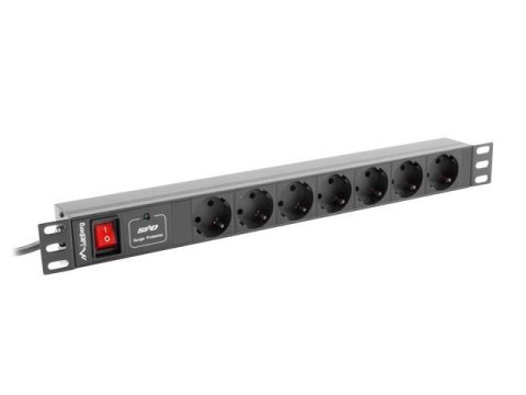 Listwa zasilająca Lanberg do RACK 1U 16A PDU 7x Schuko 2m czarna LANBERG Listwa zasilająca Lanberg do RACK 1U 16A PDU 7x Schuko 2m czarna LANBERG