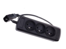 Listwa zasilająca Natec Extreme Media UP3 0.6m UPS Black 3 Gniazda Natec