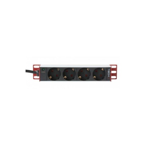 Listwa zasilająca Techly Rack 10" 1U, 4xSchuko 1,8m Techly