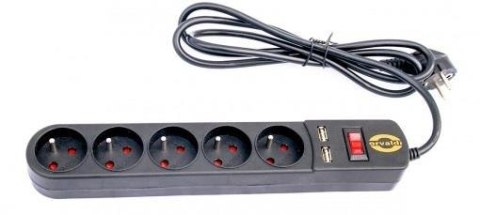 Listwa zasilająca przeciwprzepięciowa ORVALDI ORV-5 1,5m z ładowarką USB ORVALDI
