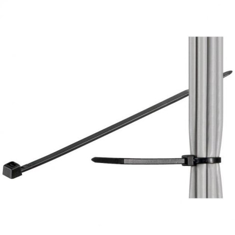 Opaski nylonowe Techly zaciskowe 100x2,5mm, 100 szt., czarne Techly