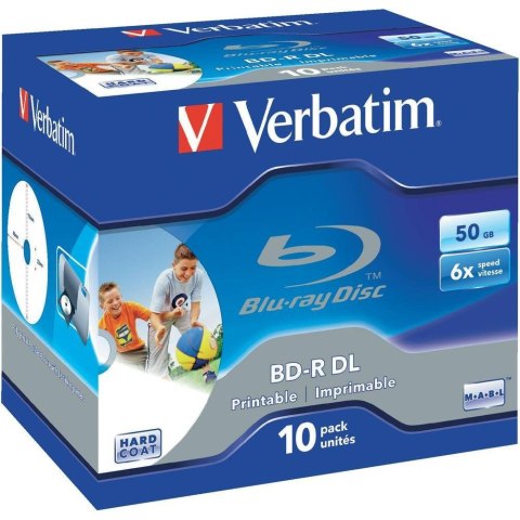 BD-R DL Verbatim 6x 50GB (Jewel Case 10) Blu-Ray Printable Verbatim