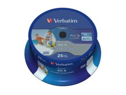BD-R SL Datalife 25GB* 6x Wide Inkjet Printable (cake 25) Verbatim