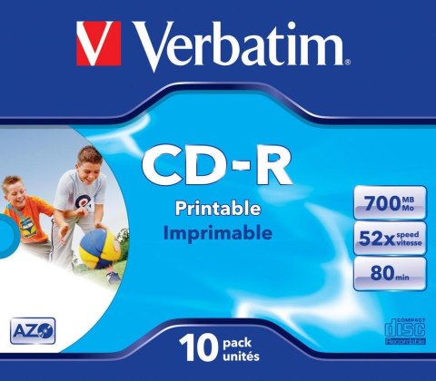 CD-R Verbatim 700MB AZO printable (10 Jewel Case) Verbatim