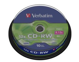 CD-RW Verbatim 700MB Scratch Resistant X12 (Cake 10) Verbatim