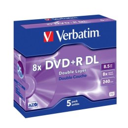 DVD+R DL Verbatim 8x 8.5GB (Jewel Case 5) MATT SILVER Verbatim