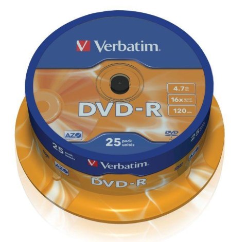 DVD-R Verbatim 16x 4.7GB (Cake 25) MATT SILVER Verbatim