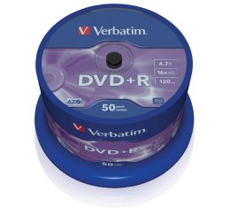 DVD+R Verbatim 16x 4.7GB Matt Silver (Cake 50) Verbatim