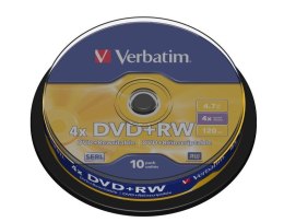 DVD+RW Verbatim 4x 4.7GB Matt Silver (cake 10) Verbatim