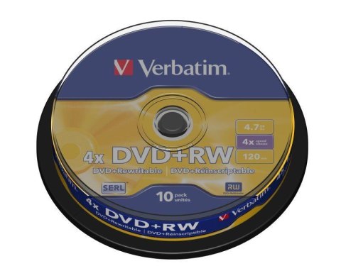 DVD+RW Verbatim 4x 4.7GB Matt Silver (cake 10) Verbatim