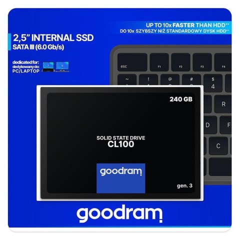 Dysk SSD GOODRAM CL100 240GB SATA III 2,5" GEN.3 (520/400) 7mm Goodram