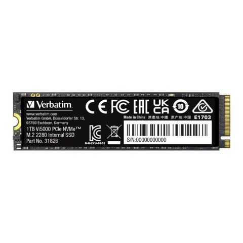 Dysk SSD Verbatim Vi5000 1TB M.2 PCIe Gen4 NVME 2280 (5000/4500 MB/s) Verbatim