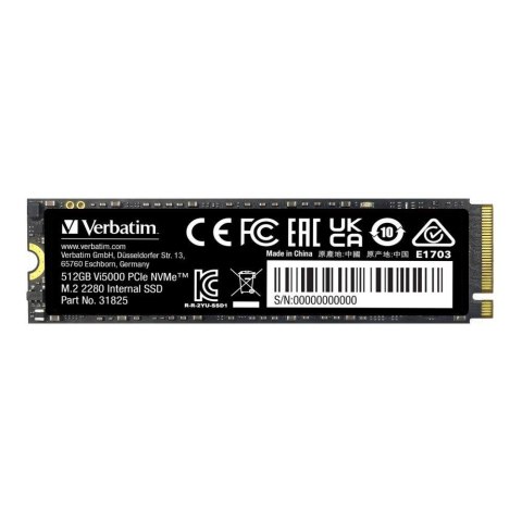 Dysk SSD Verbatim Vi5000 512GB M.2 PCIe Gen4 NVME 2280 (5000/2500 MB/s) Verbatim