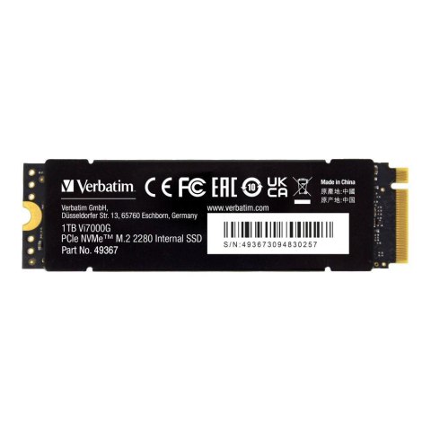 Dysk SSD Verbatim Vi7000G 1TB M.2 PCIe Gen4 NVME 2280 (7400/5500 MB/s) Verbatim