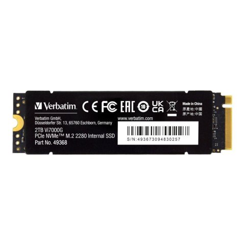 Dysk SSD Verbatim Vi7000G 2TB M.2 PCIe Gen4 NVME 2280 (7400/6700 MB/s) Verbatim Dysk SSD Verbatim Vi7000G 2TB M.2 PCIe Gen4 NVME 2280 (7400/6700 MB/s) Verbatim