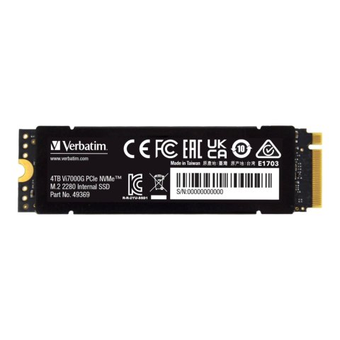 Dysk SSD Verbatim Vi7000G 4TB M.2 PCIe Gen4 NVME 2280 (7000/6400 MB/s) Verbatim