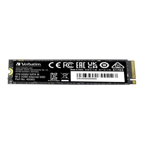 Dysk SSD wewnętrzny Verbatim Vi560 S3 2TB M.2 2280 SATA Verbatim
