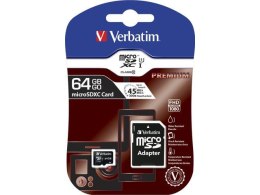 Karta pamięci MicroSDXC Verbatim 64GB Class 10 + adapter Verbatim