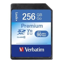 Karta pamięci SDXC Verbatim Premium U1 256GB (90 MB/s) Class 10 UHS-1 V10 Verbatim