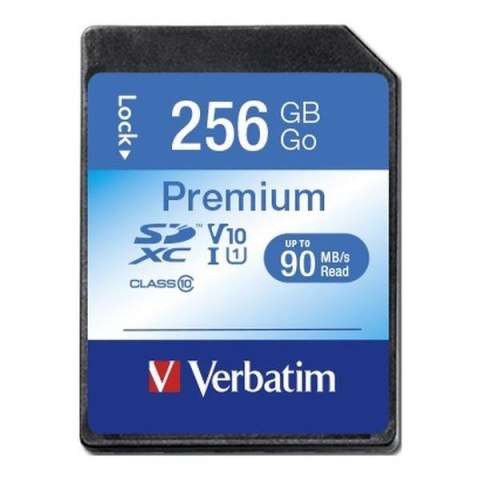 Karta pamięci SDXC Verbatim Premium U1 256GB (90 MB/s) Class 10 UHS-1 V10 Verbatim