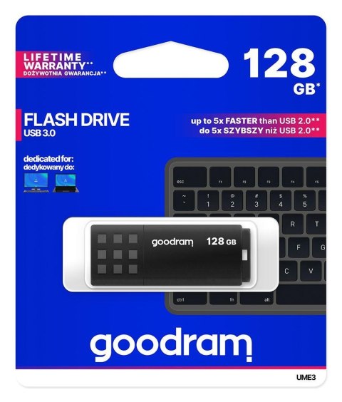 Pendrive GOODRAM UME3 128GB USB 3.2 Gen 1 Black Goodram Pendrive GOODRAM UME3 128GB USB 3.2 Gen 1 Black Goodram