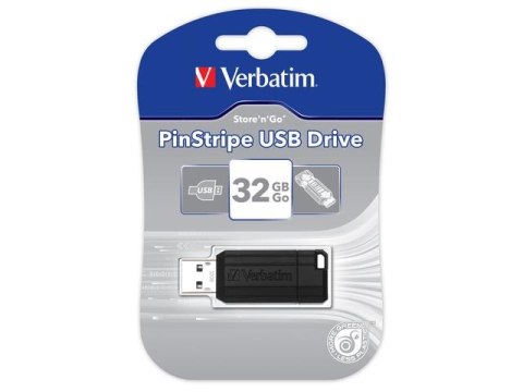 Pendrive Verbatim 32GB PinStripe USB 2.0 Verbatim