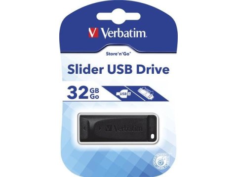 Pendrive Verbatim 32GB Slider USB 2.0 Verbatim