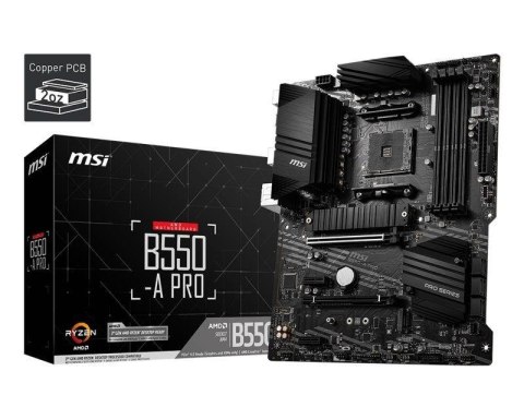 Płyta MSI B550-A PRO /AMD B550/DDR4/SATA3/M.2/USB3.1/PCIe4.0/AM4/ATX MSI