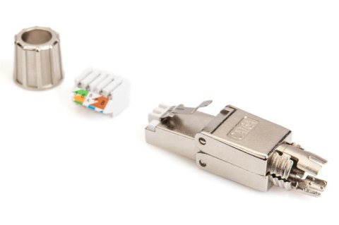 Wtyk RJ45 DIGITUS kat. 6A PoE 10GbE ekran., beznarzędziowy, zakręcany, metalowy dł.50mm Digitus