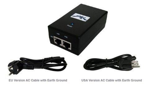 Zasilacz UBIQUITI Passive PoE 24V 1A z uziemieniem Ubiquiti Networks Inc Zasilacz UBIQUITI Passive PoE 24V 1A z uziemieniem Ubiquiti Networks Inc