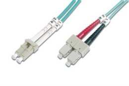 Kabel krosowy (patchcord) DIGITUS światłowodowy LC/SC, dplx, MM 50/125, OM3, LSOH, 3m, turkusowy Digitus