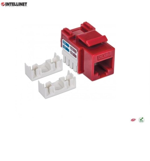 Moduł Keystone Intellinet RJ45 UTP Cat.6, czerwony Intellinet