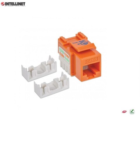 Moduł Keystone Intellinet RJ45 UTP Cat.6, pomarańczowy Intellinet