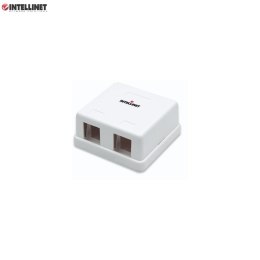 Obudowa gniazda Intellinet natynkowa Keystone, 2 porty, biała Intellinet