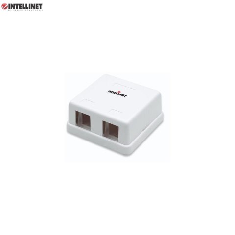 Obudowa gniazda Intellinet natynkowa Keystone, 2 porty, biała Intellinet